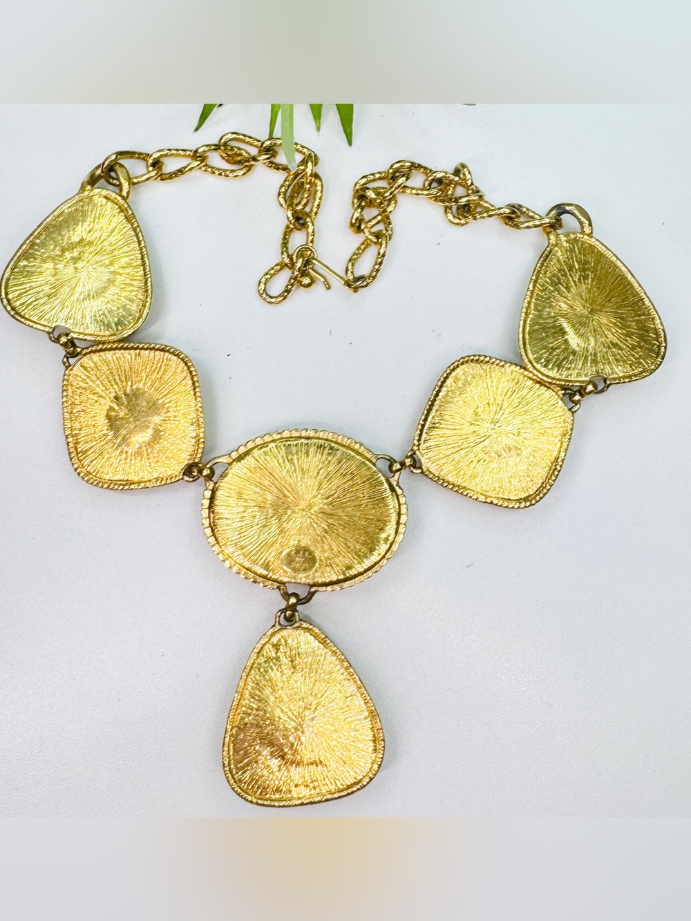 VTG 90s KJL for Avon Kenneth Jay Lane Caprianti Jewel Tone Statement Necklace - Picture 7 of 12